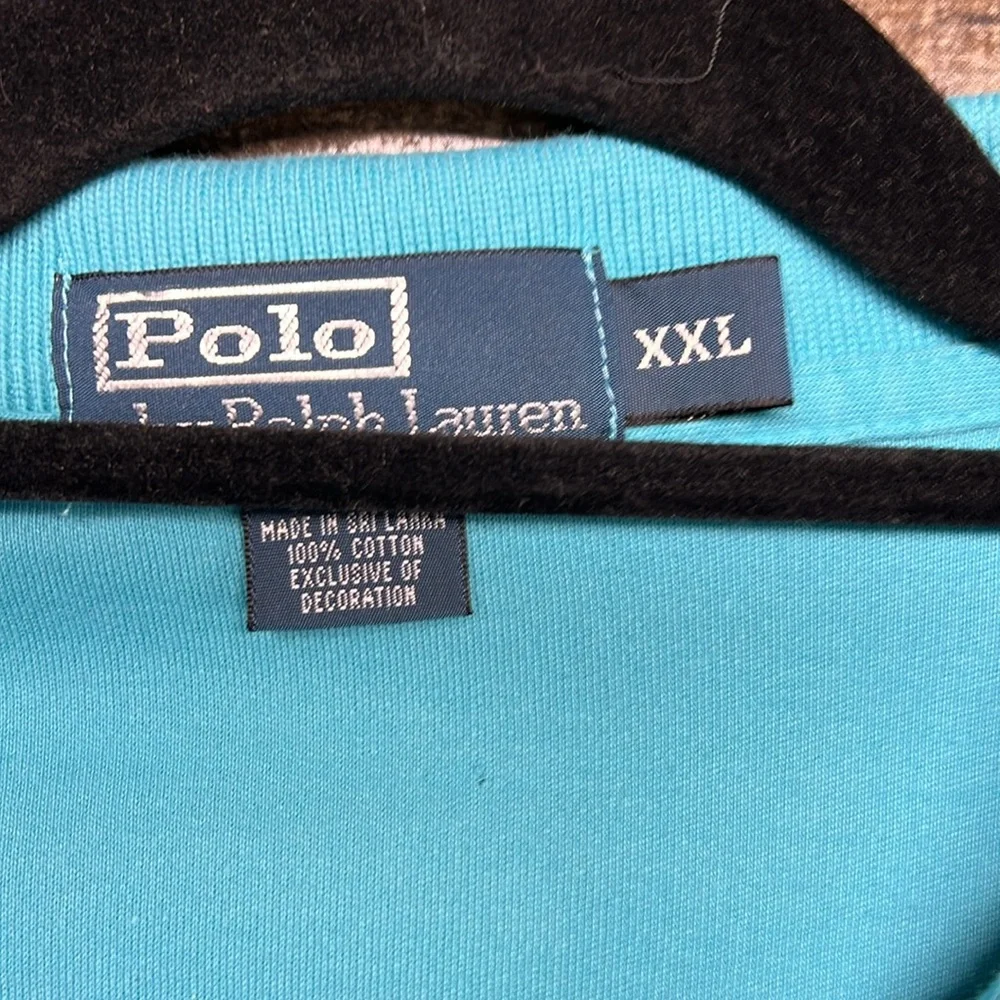 Polo Ralph‎ Lauren Blue With Red Horse Short Sleeve Polo Shirt Size XXL